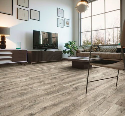 Krono Original Atlantic 8mm Weathered Volcano Oak Water-Resistant Laminate Flooring