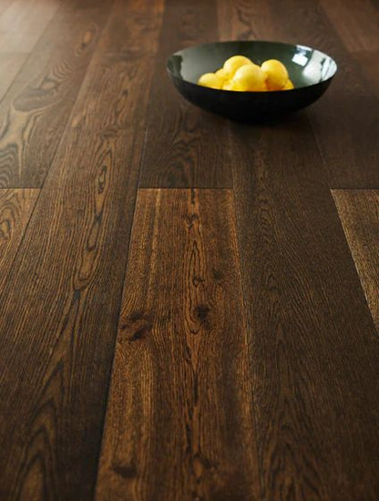 Brooks Floor Balmoral Colours Dark Stained Earth Engineered Flooring 14x190mm