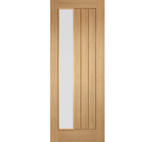 Internal Oak Mexicano Frosted Glazed Offset Pre-Finished Door