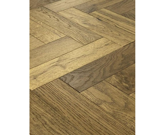 Timba Floor Engineered Herringbone Oak Flooring 14x100mm Brushed Fumed Oiled 4418