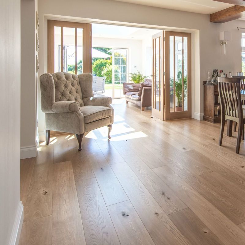 Engineered 14x190mm Alpine Glade Rustic Oak Flooring Matt Lacquered