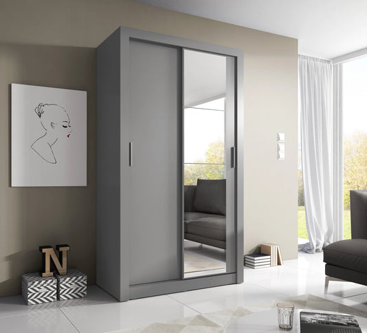 Arti Style 6 120cm 2 Sliding Door Mirrored Wardrobe