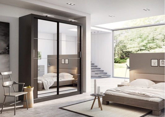 Arti Style 3 181cm 2 Sliding Door Wardrobe 4 Colours