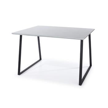 Aspen Grey Gloss Rectangular Table With Metal Legs