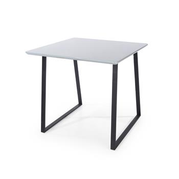 Aspen Grey Gloss Square Table With Metal Legs