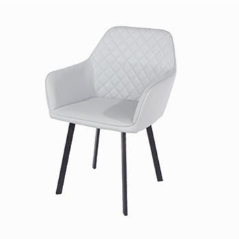 Aspen Grey PU Arm Chairs Pair