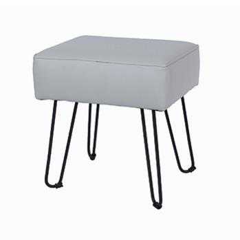 Aspen Grey PU Rectangular Stool