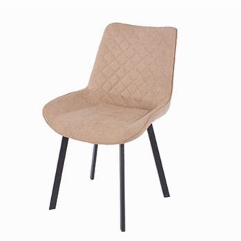 Aspen Sand Fabric Dining Chairs Pair Straight Leg