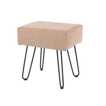 Aspen Sand Fabric Rectangular Stool