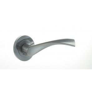 Atlantic Eco Aqua Aluminium Lever on Round Rose - Satin Chrome