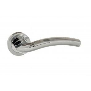 Atlantic Eco Crest Aluminium Lever on Round Rose - Satin Chrome/Polished Chrome