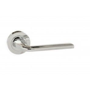 Atlantic Eco Surf Aluminium Lever on Round Rose Door Handles Polished Chrome