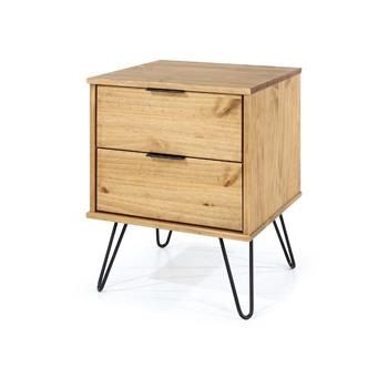 Core Augusta 2 Drawer Bedside Cabinet Waxed Pine