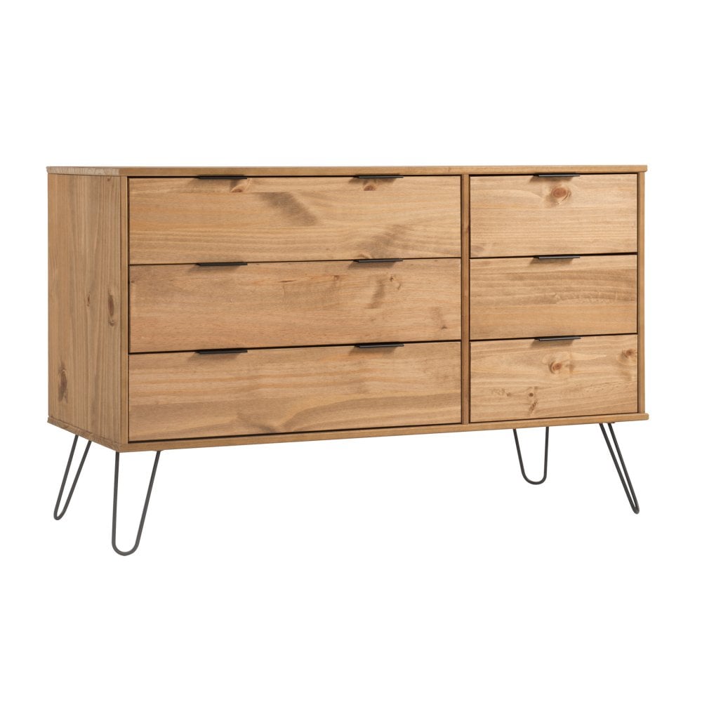 Core Augusta 3+3 Drawer Wide Chest Of Drawers