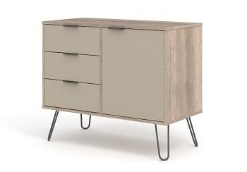 Core Augusta Driftwood 1 Door 3 Drawer Small Sideboard