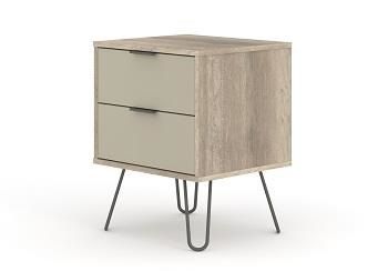 Core Augusta Driftwood 2 Drawer Bedside Cabinet