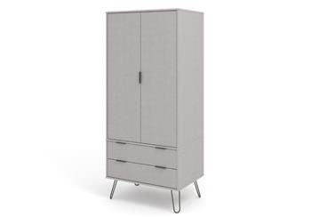 Core Augusta Grey 2 Door 2 Drawer Wardrobe