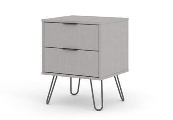 Core Augusta Grey 2 Drawer Bedside Cabinet