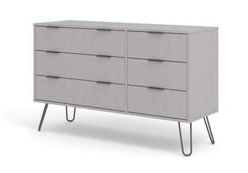 Core Augusta Grey 3+3 Wide Chest Of Drawers