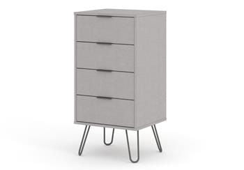 Core Augusta Grey 4 Drawer Narrow Chest