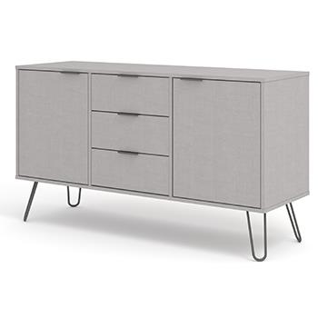 Augusta Grey Medium Sideboard 2 Doors 3 Drawers