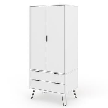 Core Augusta White 2 Door 2 Drawer Wardrobe