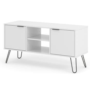 Core Augusta White 2 Door Flat Screen TV Unit