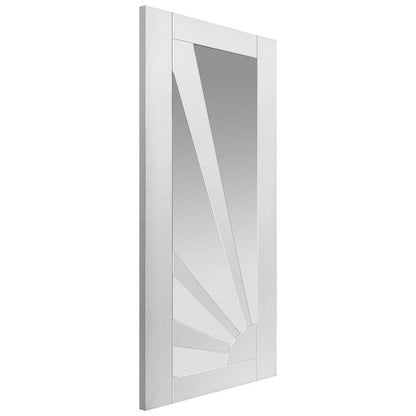 Internal White Primed Aurora Etched Glazed Door