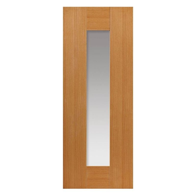 Internal Oak Axis Clear Glazed Door Prefinished