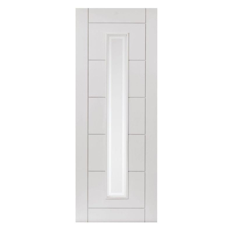 Internal White Primed Barbican Clear Glazed Door