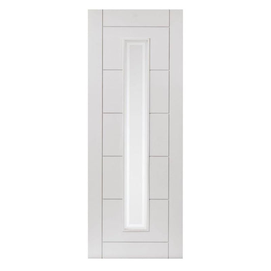 Internal White Primed Barbican Clear Glazed Door