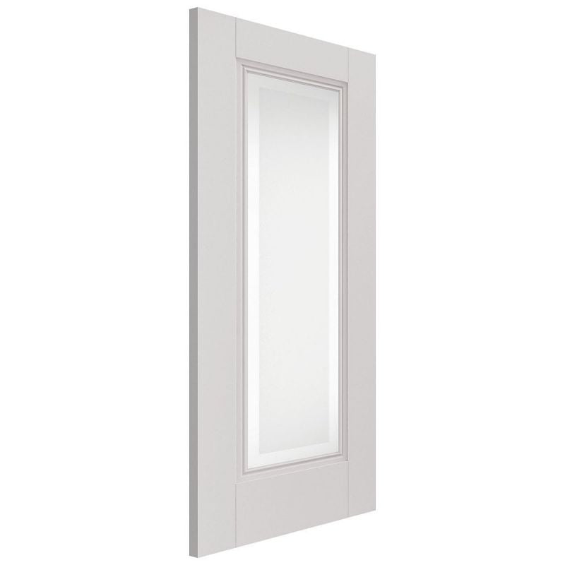 Internal White Primed Belton 1 Light Clear Etched Glazed Door