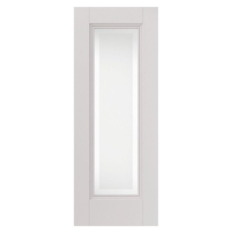 Internal White Primed Belton 1 Light Clear Etched Glazed Door