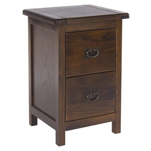 Core Boston Dark Wood 2 Drawer Bedside Cabinet