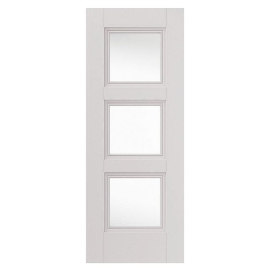 Internal White Primed Catton Clear Glazed Door Decorative Flush Mouldings