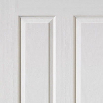 Internal White Primed 4 Panel Canterbury Grained Fire Door