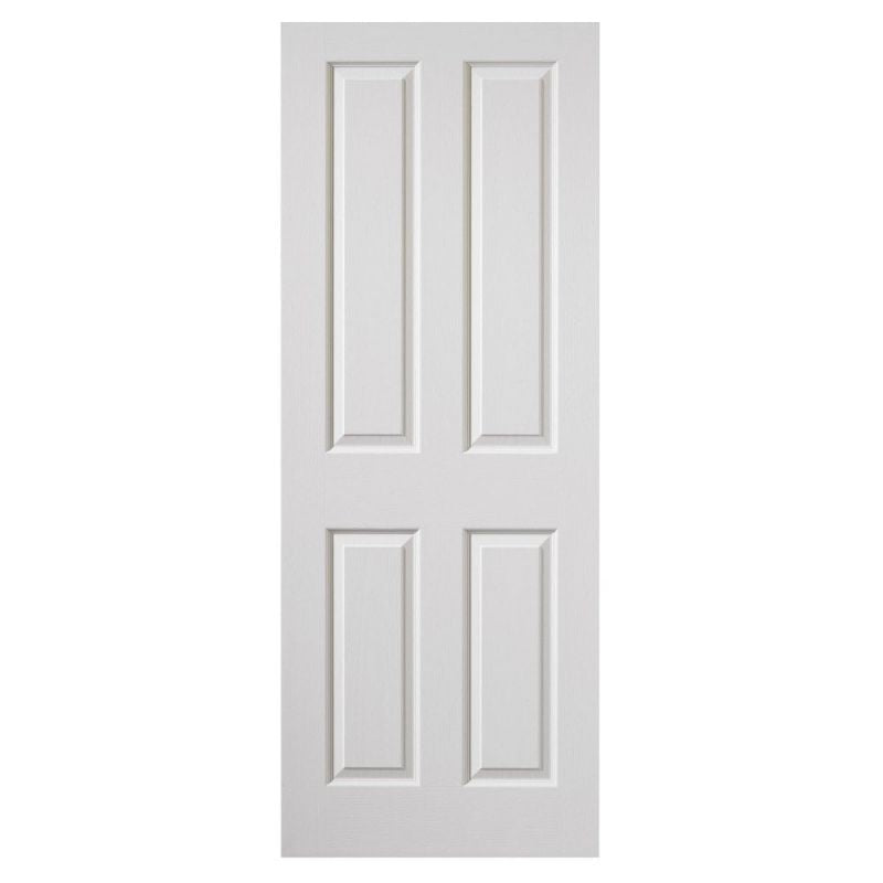 Internal White Primed 4 Panel Canterbury Grained Door