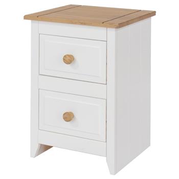 Core Capri White Petite 2 Drawer Bedside Cabinet