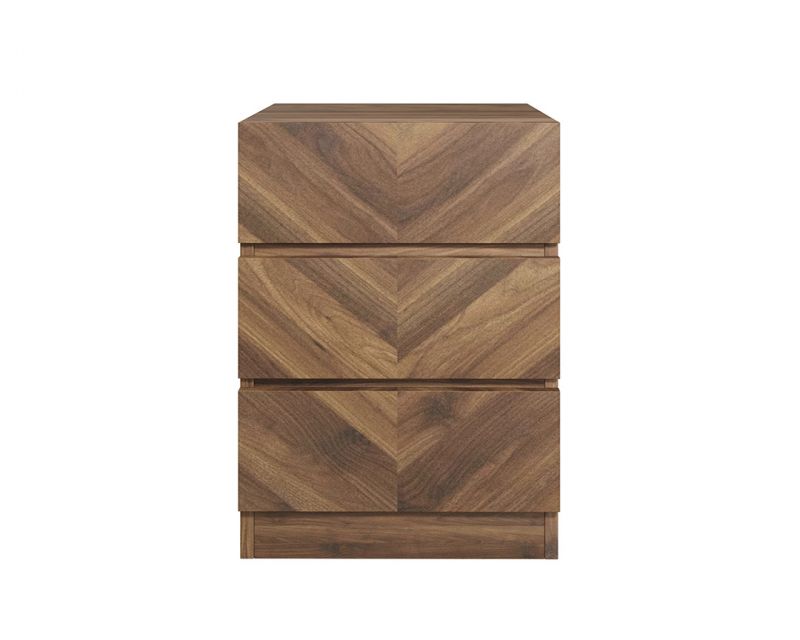 Catania 3 Drawer Set Of 2 Bedside Tables Royal Walnut