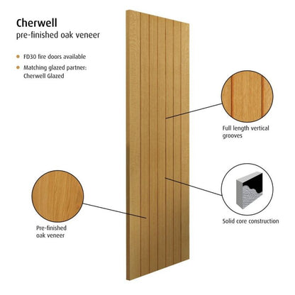 Internal Oak Cherwell Cottage Door Pre-Finished