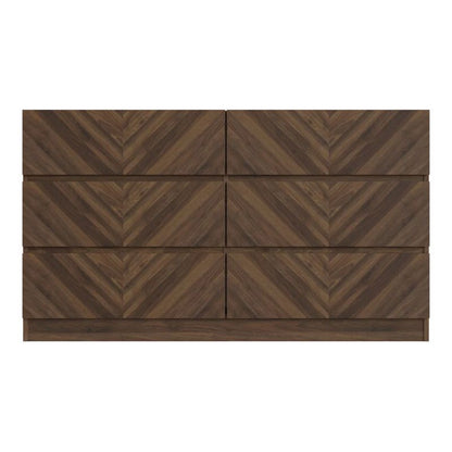 Catania 3+3 Chest Of Drawers Royal Walnut