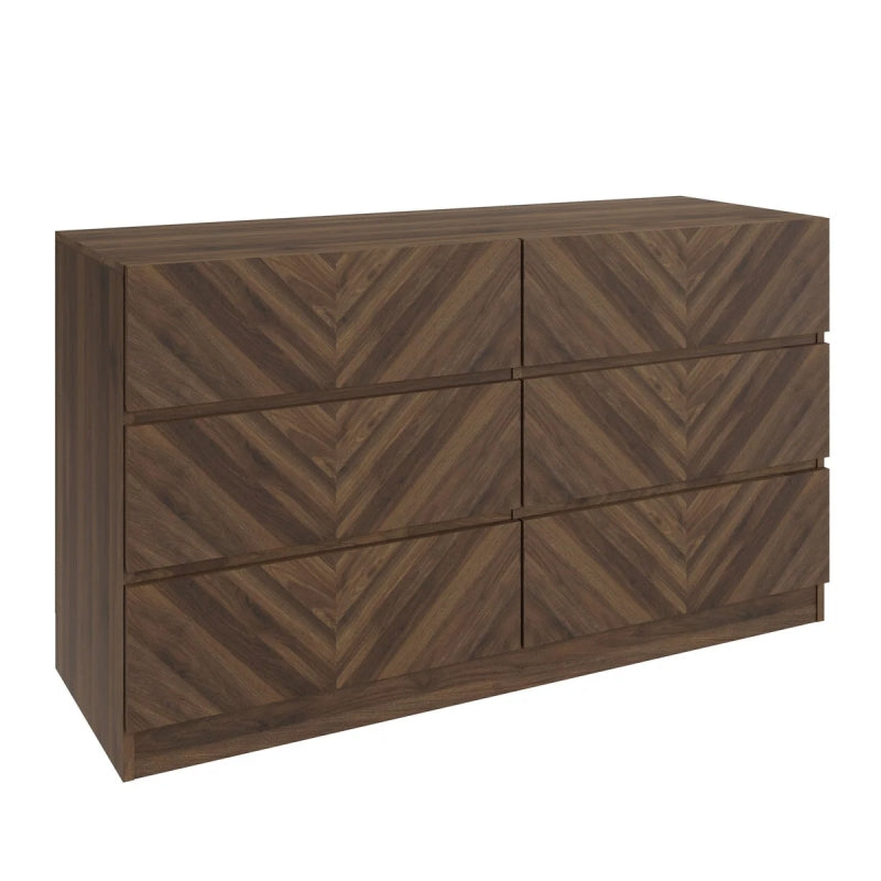 Catania 3+3 Chest Of Drawers Royal Walnut