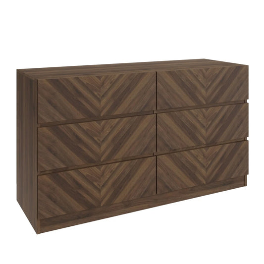 Catania 3+3 Chest Of Drawers Royal Walnut