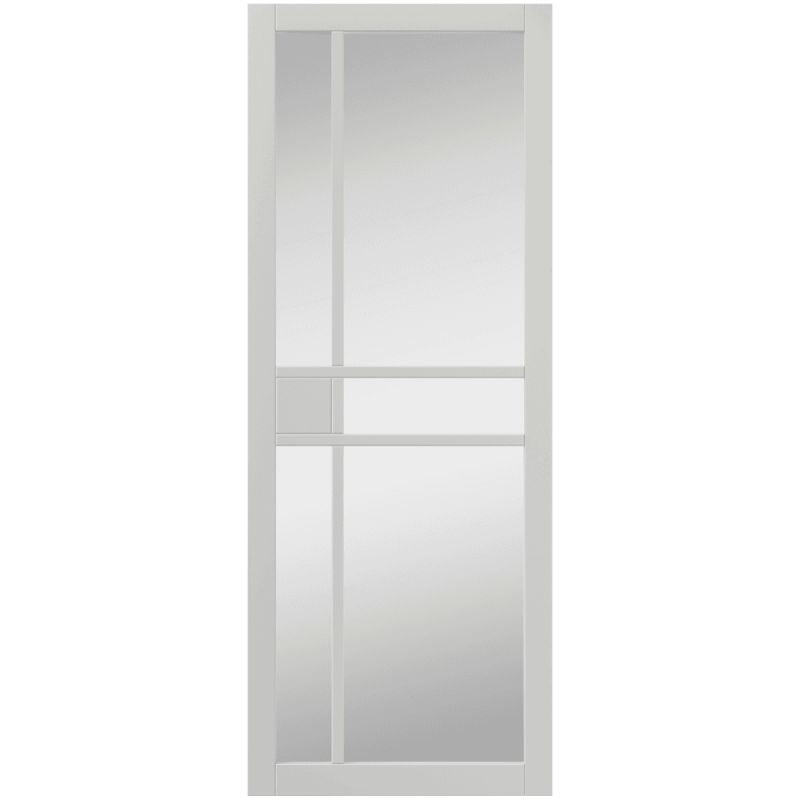 Internal White City Clear Glazed Door Pre-Finished