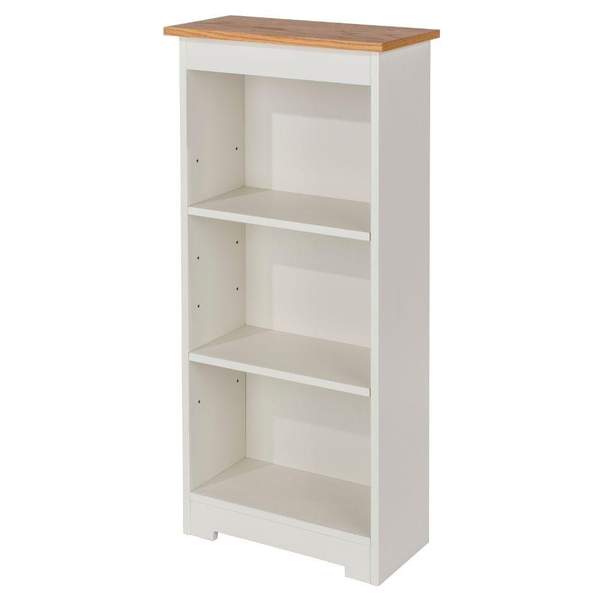 Core Colorado White Low Narrow Bookcase