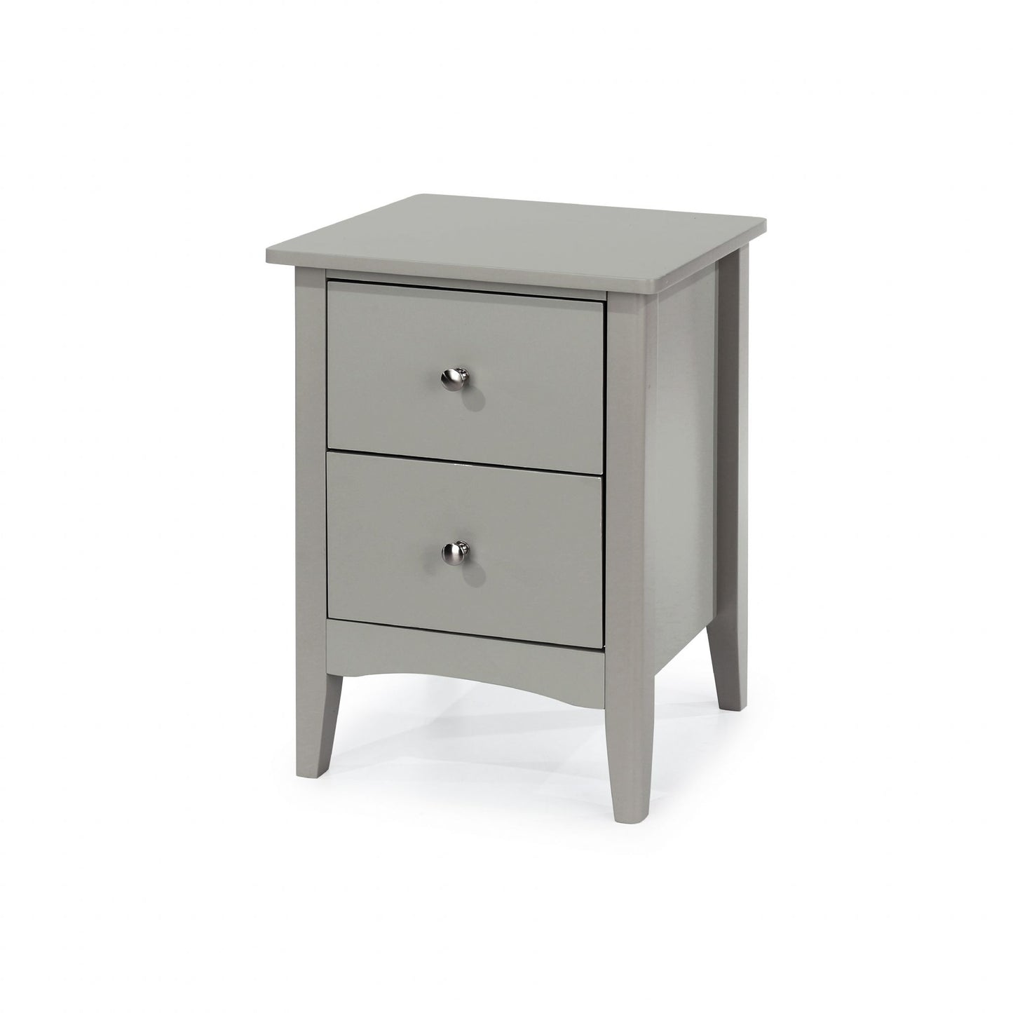 Core Como Grey Painted 2 Drawer Bedside Cabinet