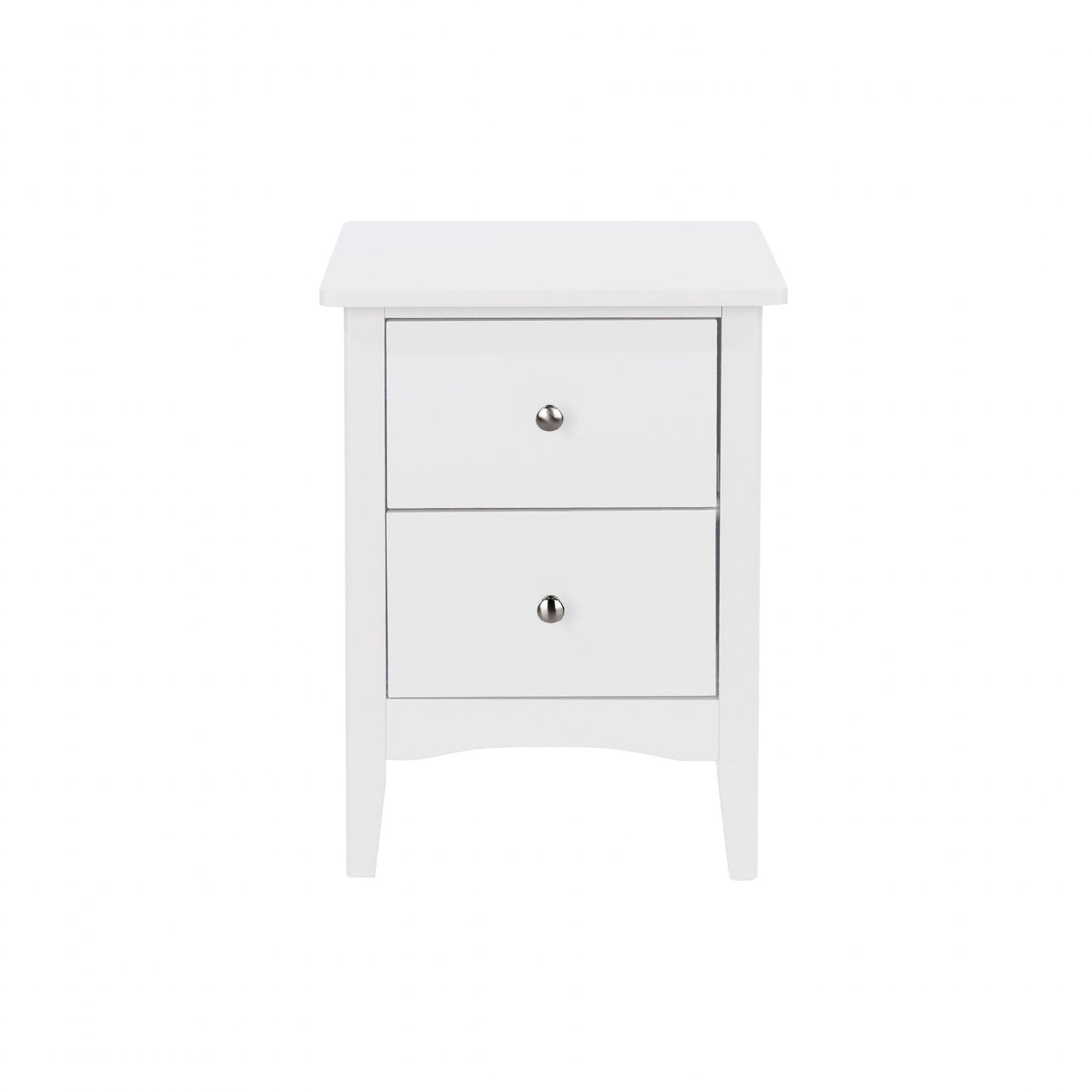 Core Como White Painted 2 Drawer Bedside Cabinet