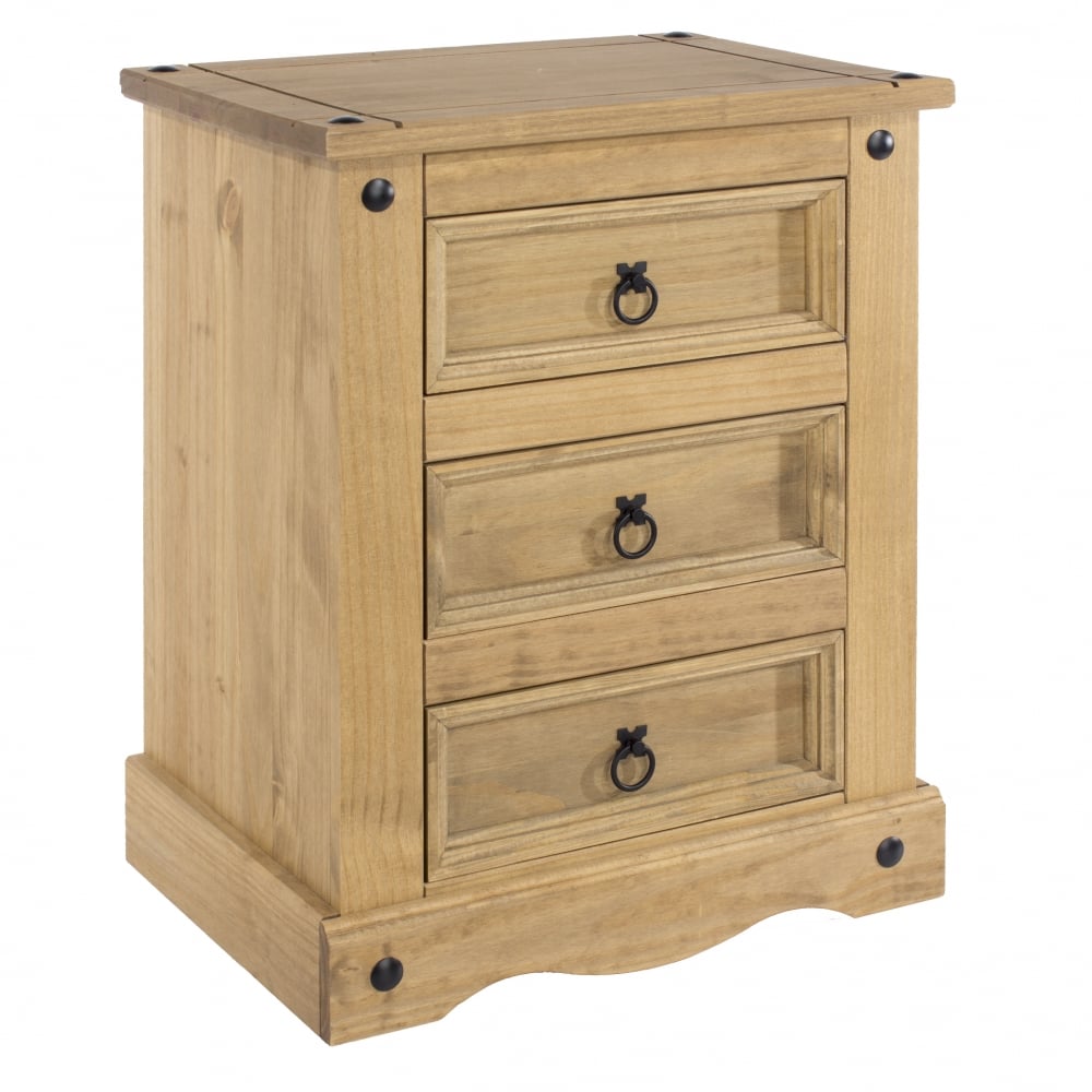 Core Corona 3 Drawer Bedside Cabinet CR511