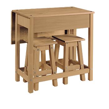 Corona Breakfast Drop Leaf Table And 2 Stools Set