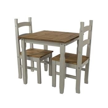 Corona Table And 2 Chairs Grey (CRGTB1)